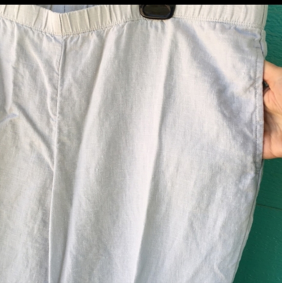 J.JILL NATURAL LINEN WIDE LEG PANTS WITH POCKETS - Picture 2 of 6